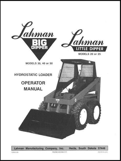 lahman skid steer manual|lahman little dipper skid loader.